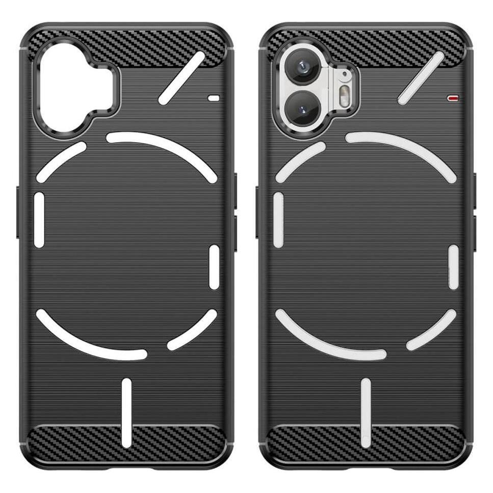 Cover-Discount Nothing Phone (2) - Metall Carbon Look Hülle schwarz (Nothing Phone (2)) (660148416A)