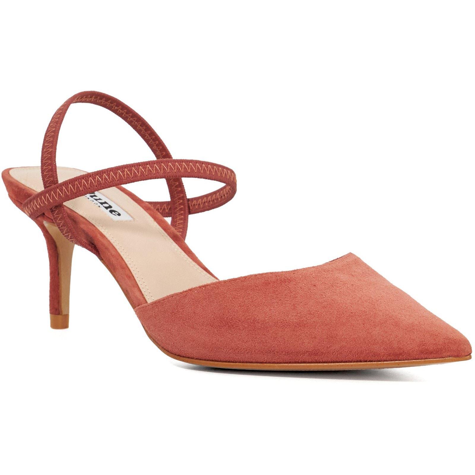 Dune Classical Leren Dames Schoenen In Koraal