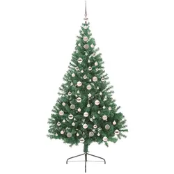 vidaXL, Weihnachtsbaum, Robin (mit 120 pinken Bällen) (210 cm)