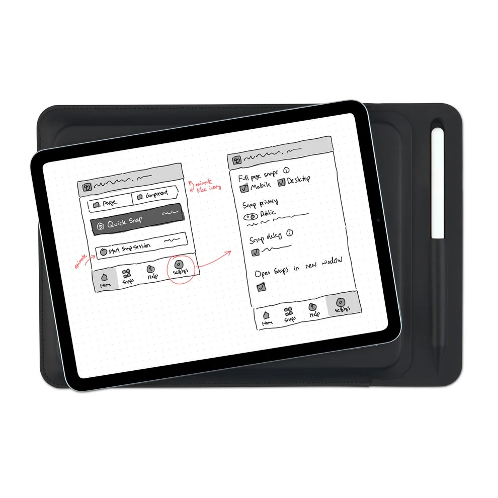 Pipetto Ultra Slim Sleeve iPad 11" Schwarz