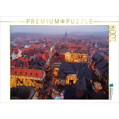 CALVENDO Puzzle Ausblick vom Nordturm der Marktkirche | 1000 Teile Lege-Größe 64x48cm Foto-Puzzle für glückliche Stunden