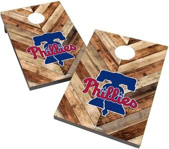 Skip's Garage Philadelphia Phillies 2x4 MLB Cornhole Bag Toss