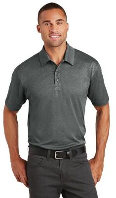 Port Authority K576 Trace Heather Polo Shirt in Charcoal size 3XL   Polyester