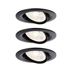 Paulmann 92275 Nova LED-Einbauleuchte LED-Modul GU10 4.9 W Schwarz (matt)