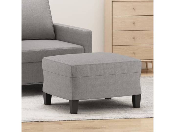 Omabeta Poufs - Repose-pied Gris clair 60x50x41 cm Tissu - Meubles haut de gamme - M24944