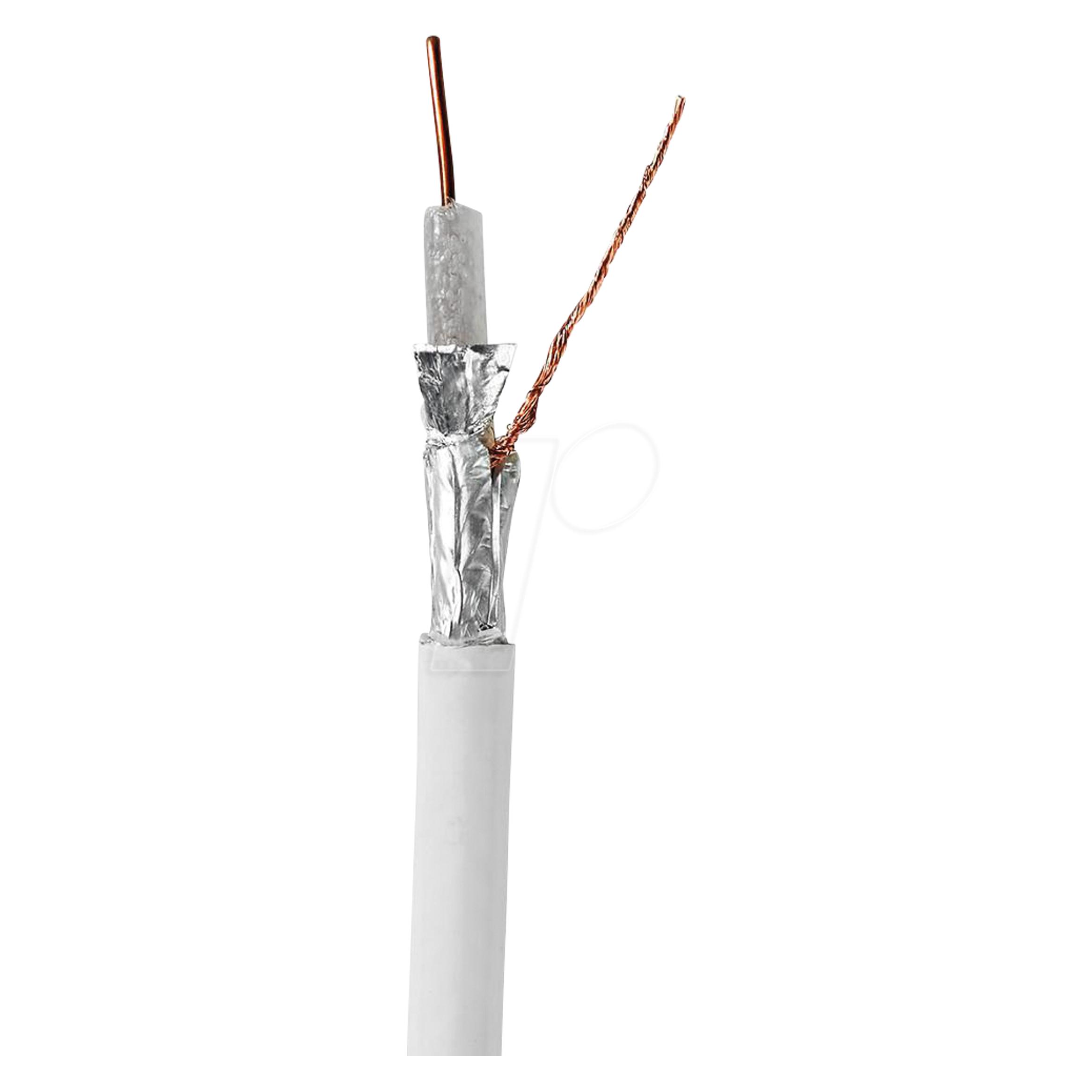 Nedis Antennenkabel auf Rolle | 4G / LTE Secure | 75 Ohm | 3-fach geschirmt | ECA | 25.0 m | Koax | (75 dB) (CSBG4050WT250)