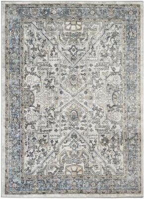 Mayberry Rug Firenze Noble Ivory/Blue Traditional Oriental Area Rug