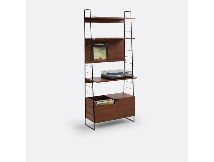 LA REDOUTE Meuble TV/Hifi vintage, plaqué noyer, WATFORD Marron Noyer,Noir