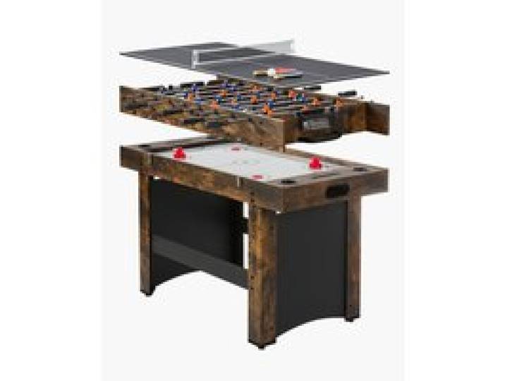 VEVOR Air Hockey Tisch (214 cm) mit Airhockey & Tischfußball & Pushern & Pucks, luftbetriebener Hockey-Spieltisch Multi-Kombinationstisch für Familienspielzimmer Partys Familientreffen Büro