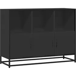 vidaXL Sideboard Schwarz 100x35x76 cm Holzwerkstoff