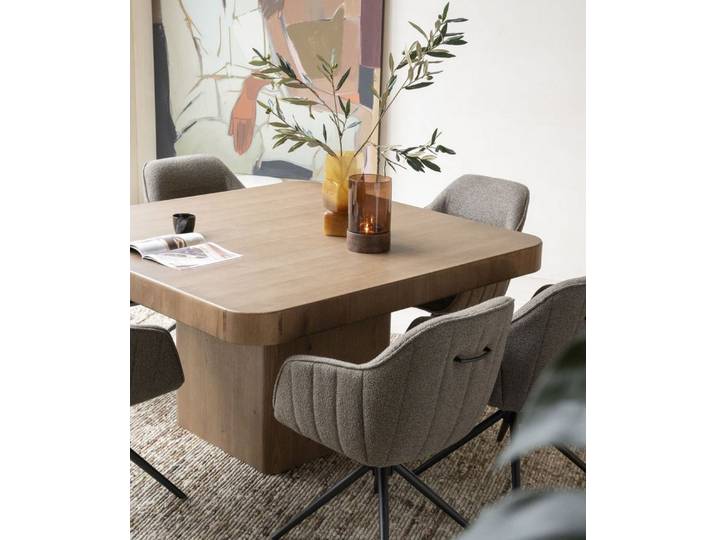 Maison ESTO Esstisch BALANCE Eiche quadratisch 140 x 140 cm Esszimmertisch, quadratisch