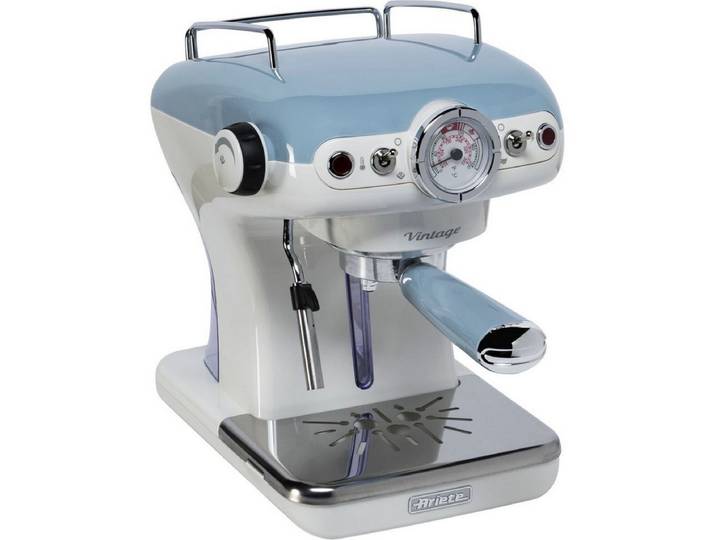Ariete Siebträgermaschine Vintage Espresso Maschine, blau