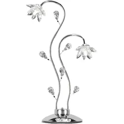 Kristall-Tischleuchte Ninfea Chromfarben max. 3 Watt