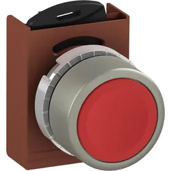 ABB P9MPNRG Drucktaster flach rot Metall, tastend, nicht beleuchtbar 1SFA184001R9001