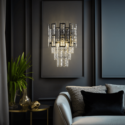 Raven Sconce   Luxury Crystal Sconce   Warm White (3000k)   MOD LIGHTING
