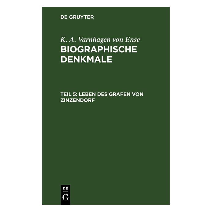 De Gruyter Varnhagen von Ense:Leben des Grafen von (Deutsch, Hardcover, K. A. Varnhagen von Ense, Karl August Varnhagen von Ense) (67769987)