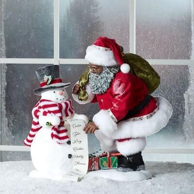 Enesco/Dept 56 Nice List African American Clothtique Red , Red