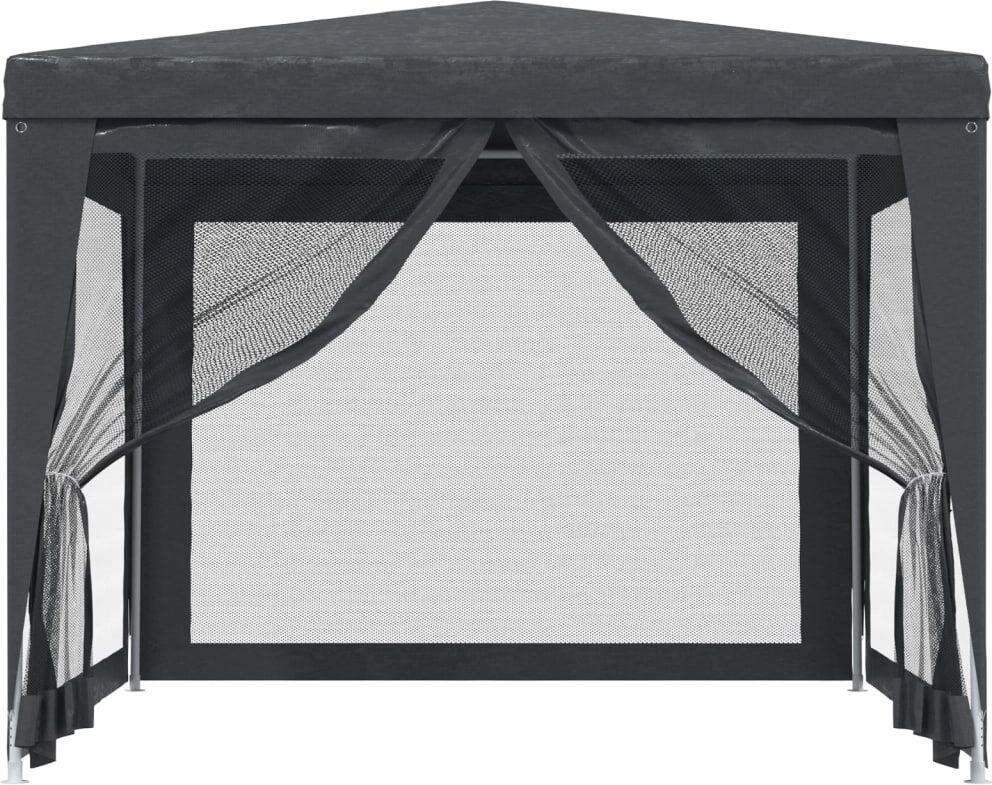 vidaXL Tente de fête avec 4 parois latérales en maille Anthracite 3x3m
