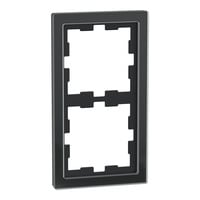 Rahmen zwei fach Glas schwarz (glänzend), Retail
