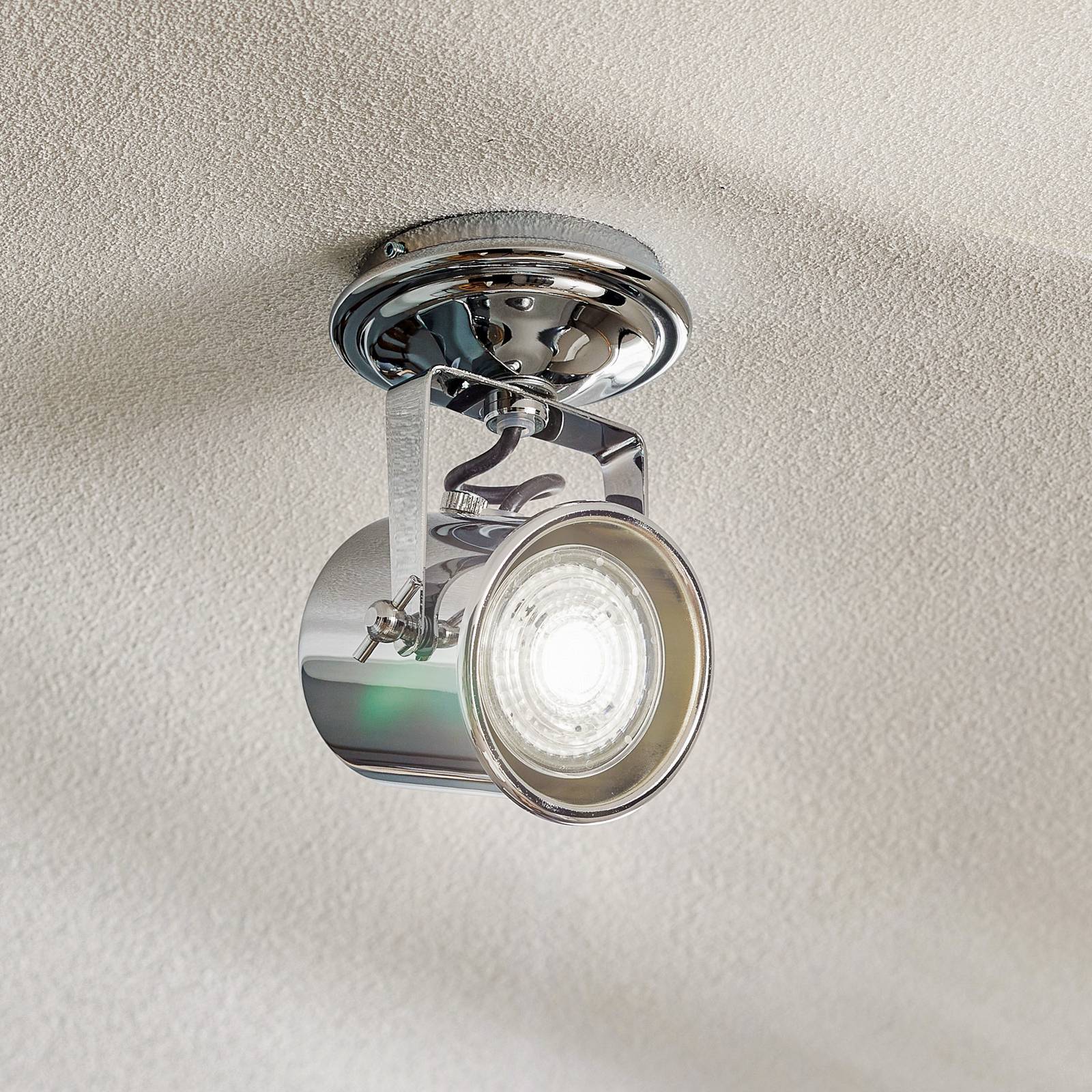 Deckenspot Canico, einflammig, chrom Canico Argon, dimmbar, chrom / silber, für Wohn- / Esszimmer, Metall, Modern, Strahler