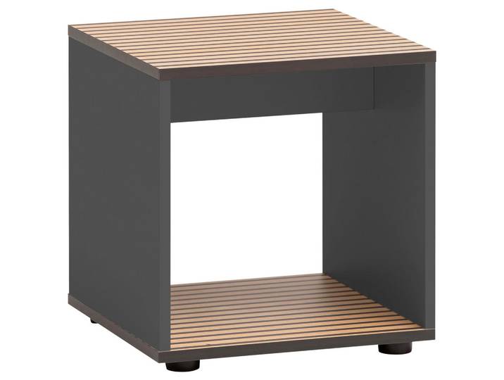Stylife Badhocker Katta, Anthrazit, Eichefarben, 40x42x40 cm, Made in Germany, freistehend, ohne Armlehne, ohne Rückenlehne, Badezimmer, Badezimmerausstattung, Badhocker & Duschhocker