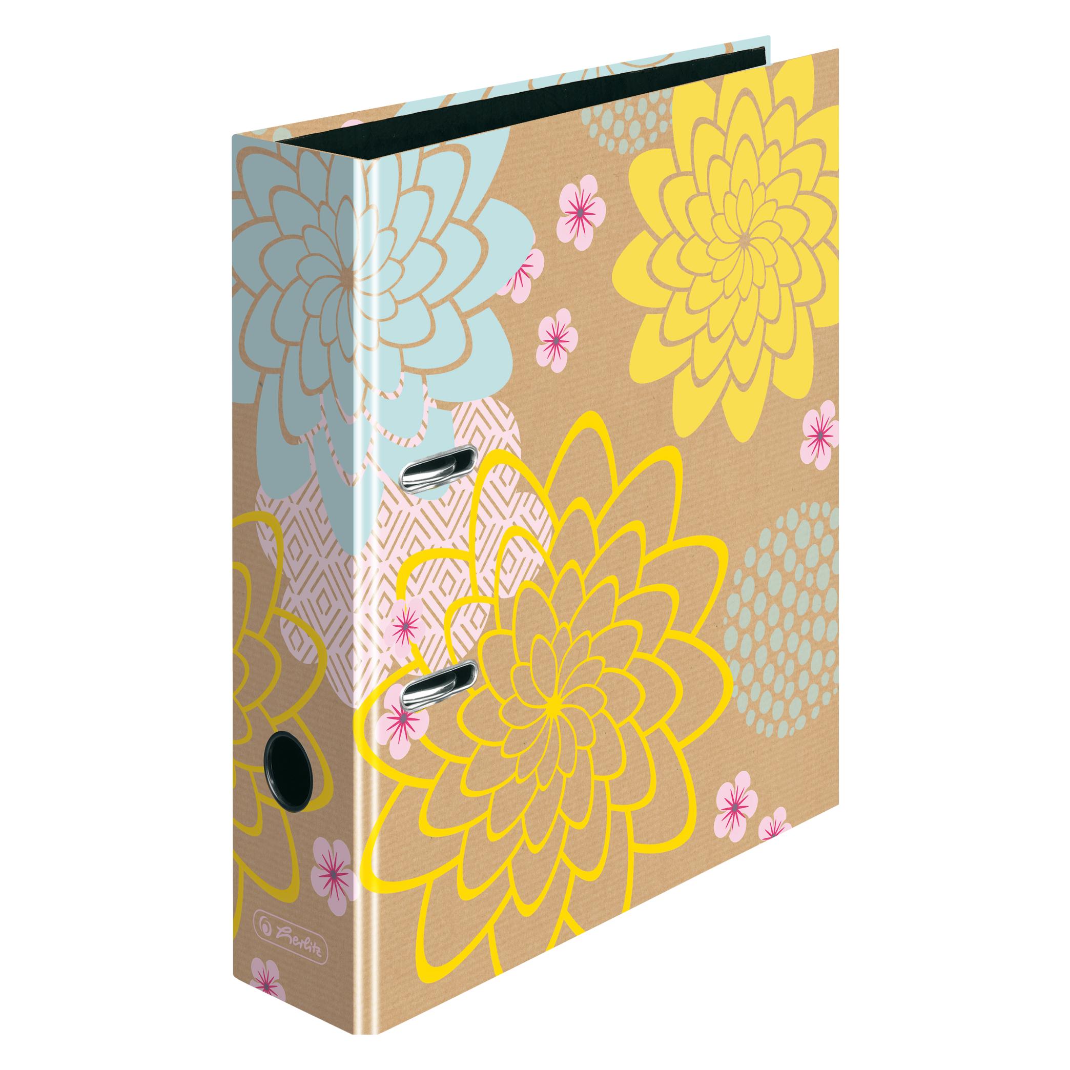 Herlitz Büroordner Ordner maX.file A4 8cm Blüten (A4, 80 mm, 1 Stk.) (50047055)