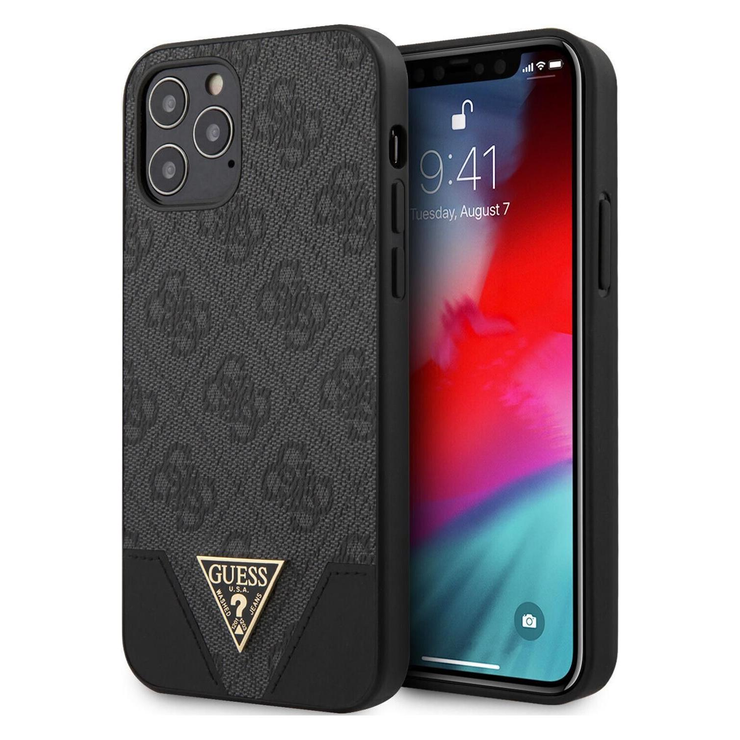 Guess Hard Cover 4G Triangle (Apple iPhone 12, Apple iPhone 12 Pro) (GUHCP12MPU4GHBK)