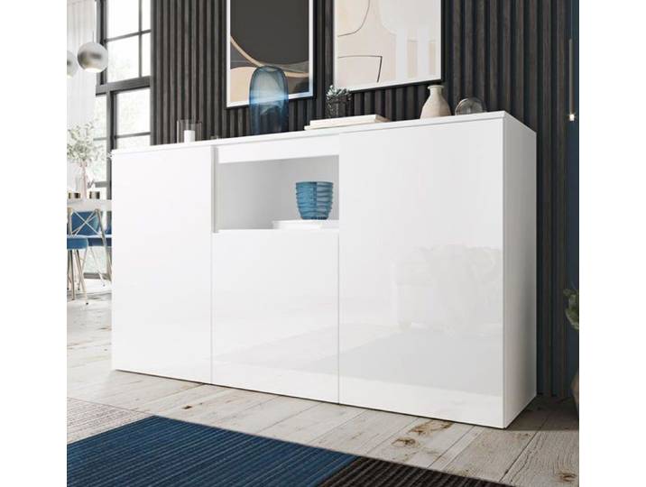Buffet bahut - Blanc - NEVADA - 140 x 82 x 40 cm