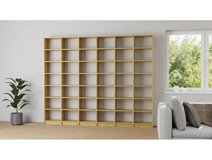 Bibliothek planen Eiche Natur geölt
