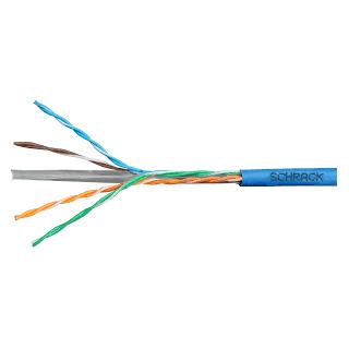 Schrack Kabel U/UTP Cat.6 4x2xAWG24 300 MHz, LS0H modrý, Eca (U/UTP, CAT6, 305 m) (HSEKU423H4)