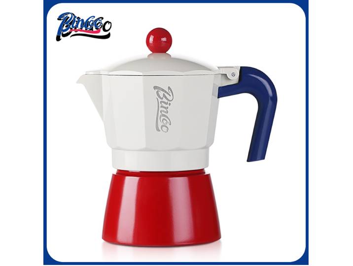 Bincoo Fina Pot Moka à valve unique, machine à expresso italienne sur cuisinière, 1/3/6 tasses, percolateur à café en aluminium pour la maison/Camping/voyage