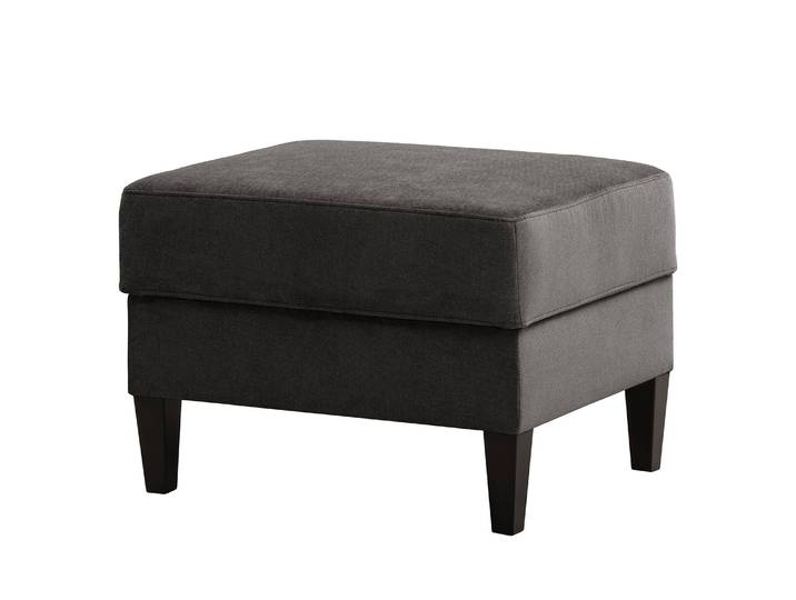 Repose-pieds capitonné Koski I 66 x 45 x 56cm Gris/Gris Tissu Lito: Gris