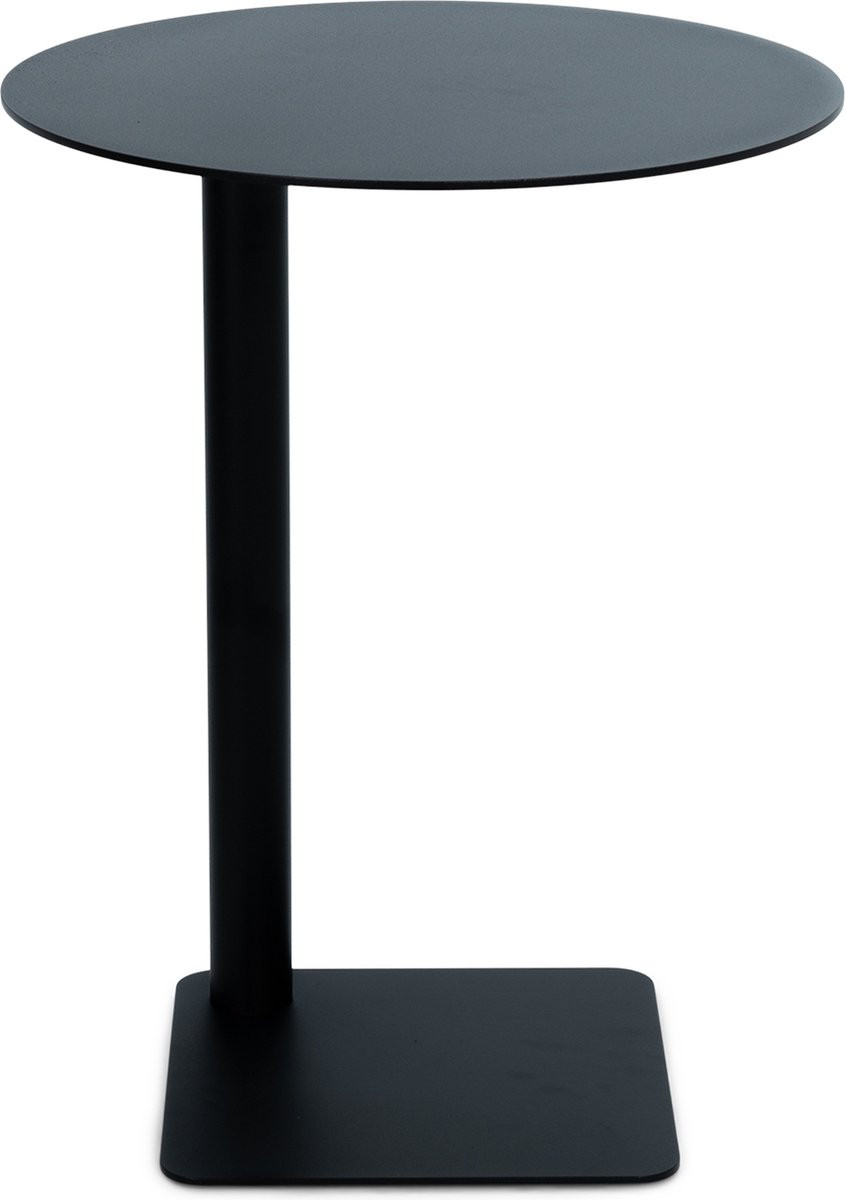 Spinder Design bijzettafel Sunny 50 - Zwart - Staal - Ø 40 cm