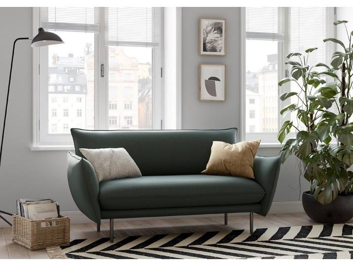 OTTO home 2-Sitzer Stine, Besonderes Design durch Kissenoptik und Keder