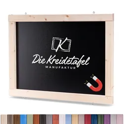 Die Kreidetafel Manufaktur Magnetische Kreidetafel - Magnettafel mit Holzrahmen / Kiefer 50x30cm