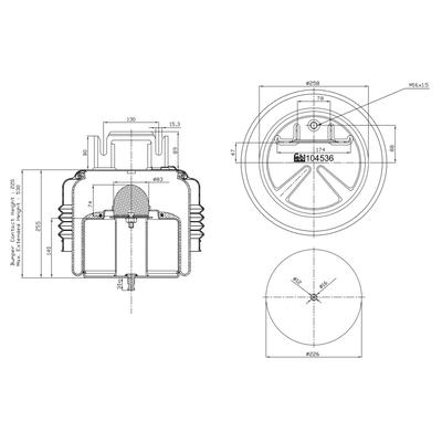 FEBI BILSTEIN Federbalg, Luftfederung VOLVO,RENAULT TRUCKS 104536 22047989,7422047993