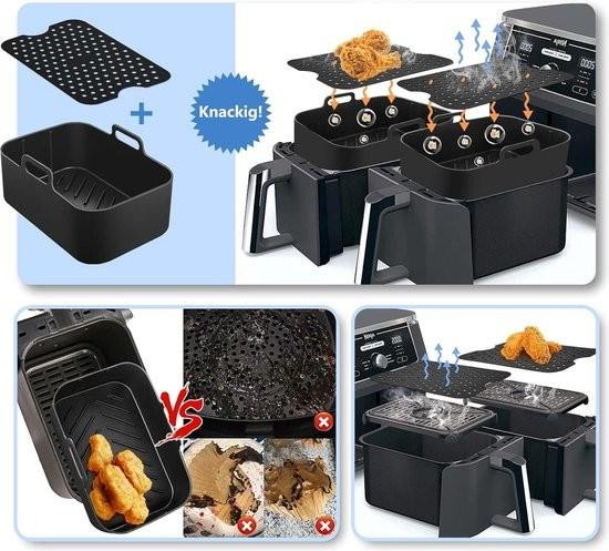 Herbruikbare siliconen bakvorm voor de Ninja Dual Air Fryer oven