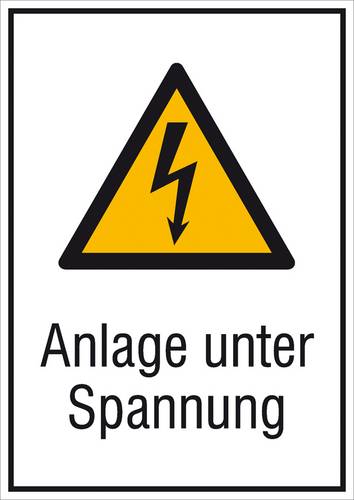 Warn-Kombischild Achtung Kunststoff (B x H) 210mm x 297mm ISO 7010 1St.