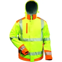 Warnschutz-Softshelljacke RICKMER, warn-gelb/warn-orange, Größe M - gelb - M