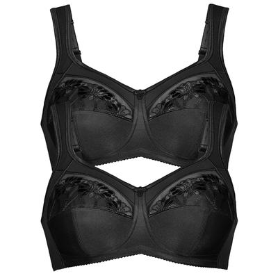 Entlastungs-BH ANITA "Entlastungs BH Safina", Damen, Gr. 100, Cup D, schwarz (schwarz schwarz), Obermaterial: 50% Polyamid PA. 25% Polyester PES. 10% Elasthan EL. 10% Viskose CV. 5% Baumwolle CO., BHs Entlastungs-BH