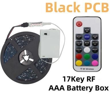 Uplift Picks Portable Battery Powered RGB LED Strip For Colorful Flexible Accent Lighting black (17 Key Kit) 5m ip65 Waterproof
