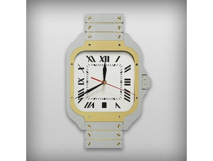 Montre-bracelet de luxe en or blanc et argent, style mode, horloge murale, montre-bracelet artisanale pour les amateurs de montres et les collectionneurs