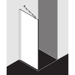 Kermi Pasa XP Seitenwand PXTWD09320VYK 93x200cm, silber glanz, ESG SR OpacoClean, auf Duschplatz