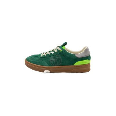 Sneaker SERGIO TACCHINI "NEO TERRACE DA Unisex", Herren, Gr. 45, Normalschaft, grün (evergrün, gum, fluo grün), Gummi, Leder, Veloursleder, Schuhe Sneaker, Sneaker Herren Damen, Sneakers, Sportschuhe, Laufschuhe, Retro, Sale