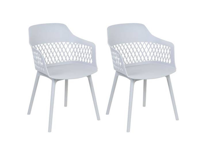 STUHL 2er-Set Kunststoff Grau Almira