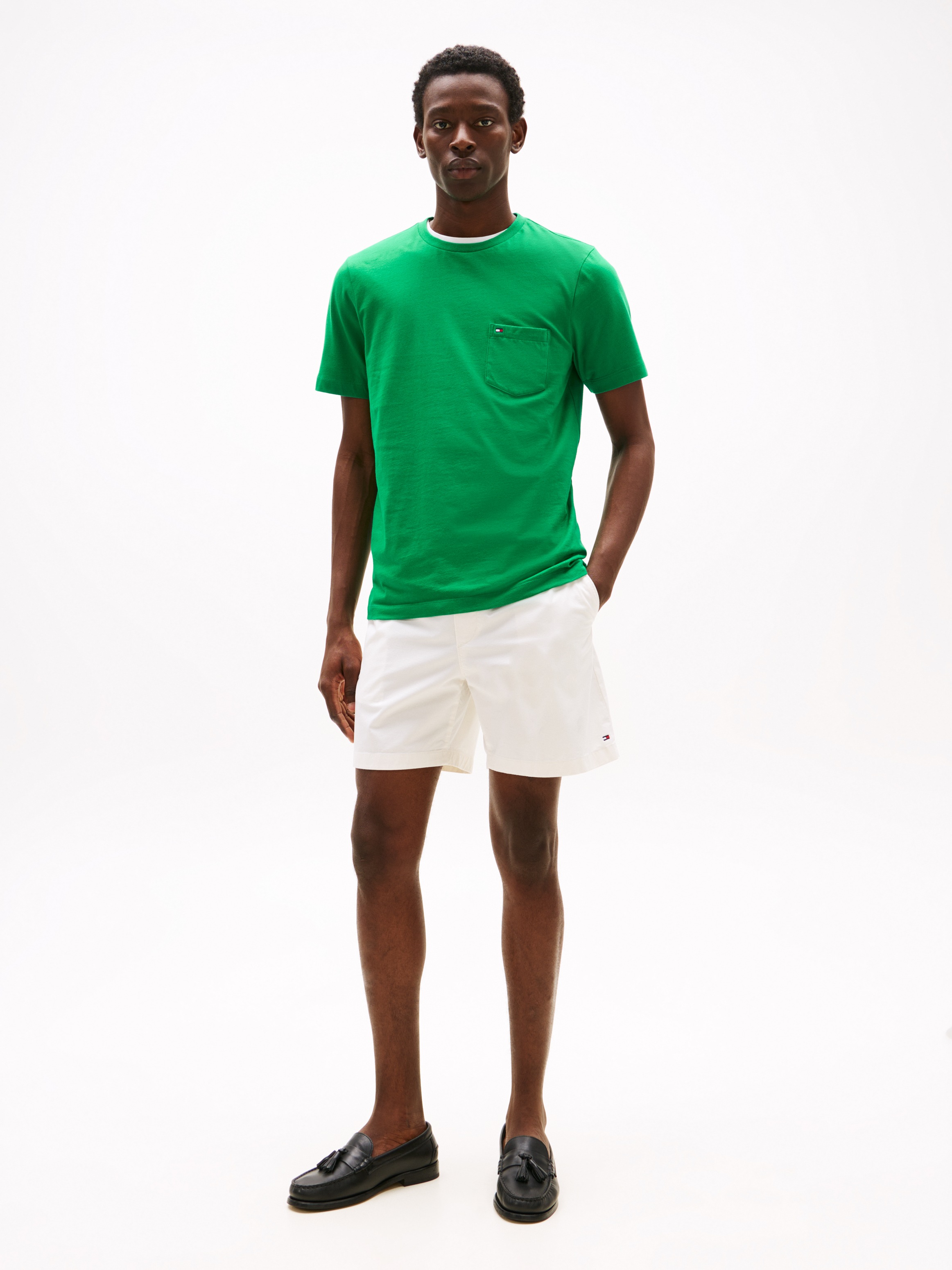 T-Shirt TOMMY HILFIGER "ESSENTIAL SOLID POCKET TEE", Herren, Gr. XXL, grün (olympic grün), Single Jersey, Obermaterial: 100% Baumwolle, regular fit, Rundhals, Shirts T-Shirt olympic grün XXL