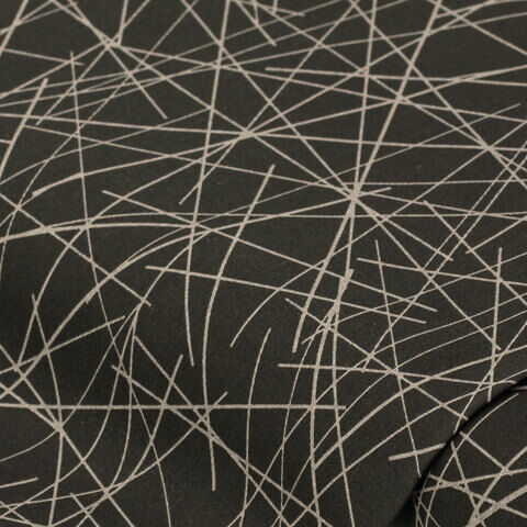 Baumwollstoff Scribble "Mona", schwarz/weiß