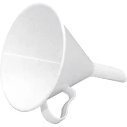 5x Waca Trichter mit Henkel Ø 12 cm weiss, Einfülltrichter, Weiss