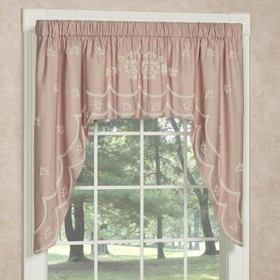 Touch of Class Primrose Swag Valance Dusty Rose 72 x 42, 72 x 42, Dusty Rose