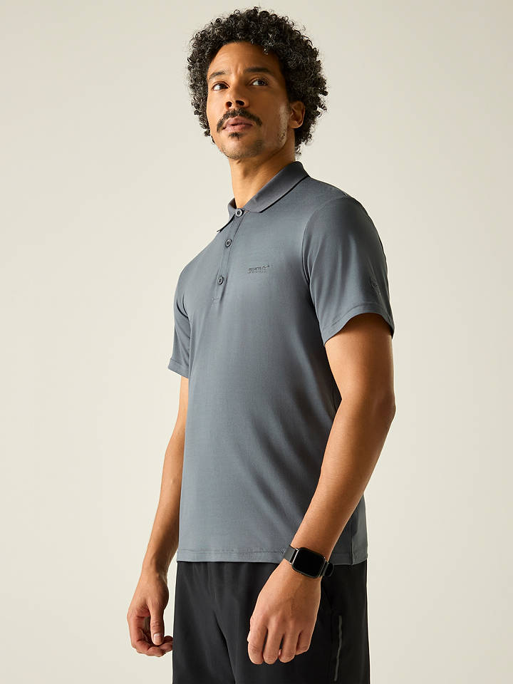 Regatta Funktionspoloshirt "Maverik Stretch" in Grau - M